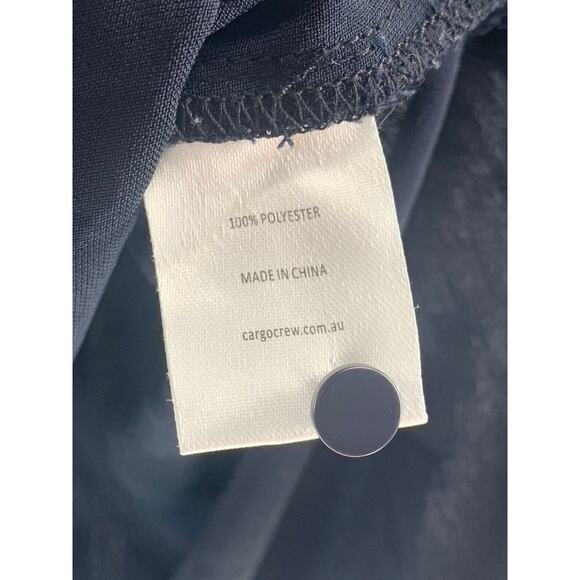 CARGO CREW Women's Navy Solid Half-Button Short Sleeve Uniform Shirt SZ 14(US10) - Picture 9 of 12